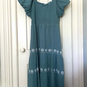 Baltic Born Teal Smocked Dress